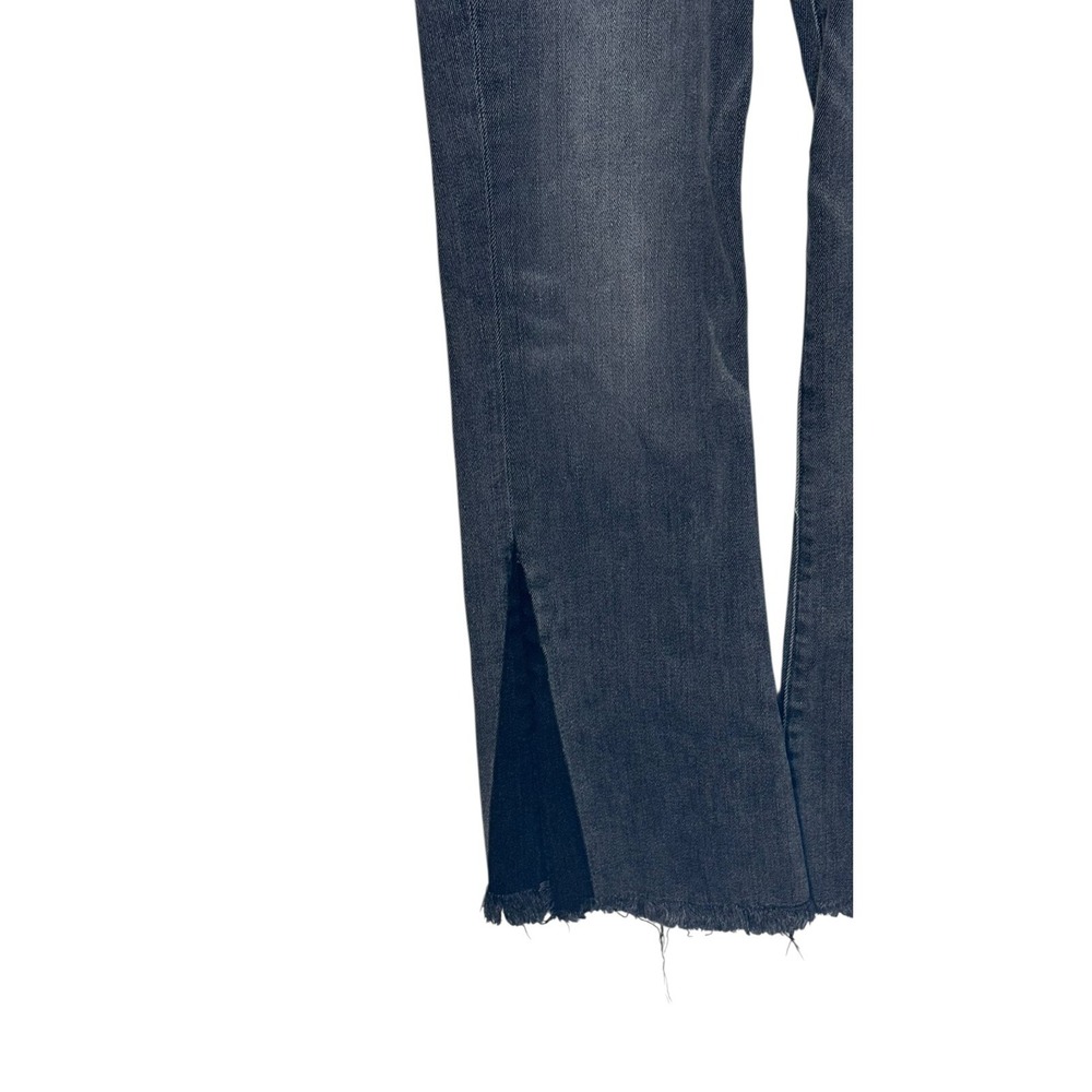 Frame Women's Jeans Le Crop Mini Boot Frayed‎ Hem Mid-Rise Stretch Denim Gray 26 - Picture 3 of 10